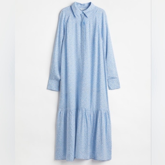 H&M Light Blue Long Sleeve Dress - Picture 2 of 3